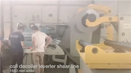 Uncoiler straighten and feeder hydraulic shear production line YYNCF 1650