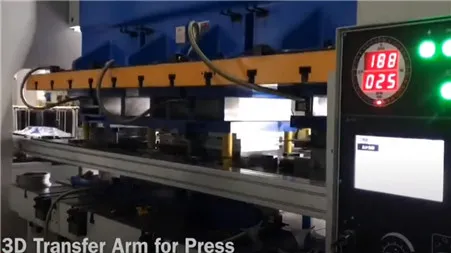 NC 3D Transfer Unit with zigzag feeder 2 in 1 uncoiler straightener