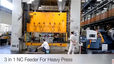 3 in 1 NC Servo Roll Feeder Straightening Decoiler Machine for for stamping metal parts