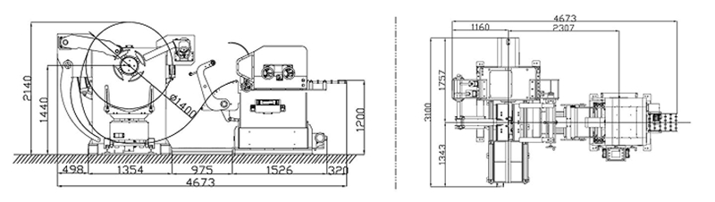 3 in1 Decoiler Leveler Feeder For Medium Plate（0.5-4.5mm）